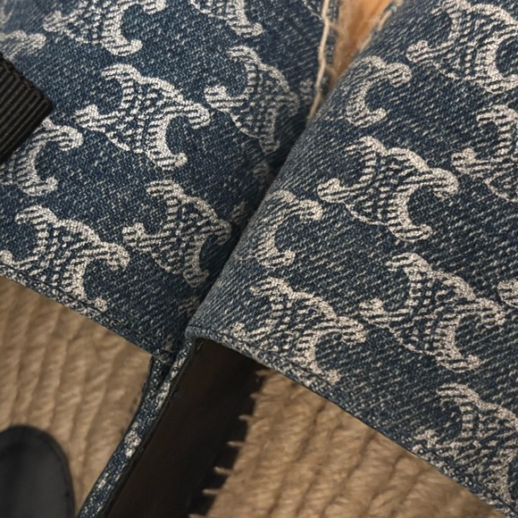 Celine Blue Denim And Silver Color Espadrilles - Picture 11 of 12